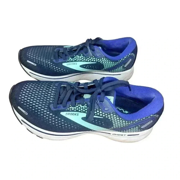 Brooks Ghost 14 Peacoat Yucca Navy Road-Running Sneakers Women’s Size 8 Medium - Picture 10 of 11